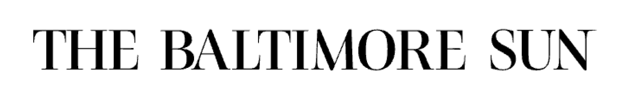 The logo for The Baltimore Sun newspaper, displaying its name in all capital letters with a bold, serif font on a white background, evokes the gravitas found in headlines like “Why Are Students Self-Censoring in Civics Class?”.